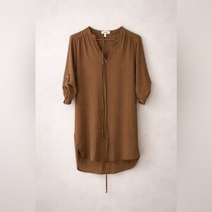 Meraki Brown Tunic Top for Women